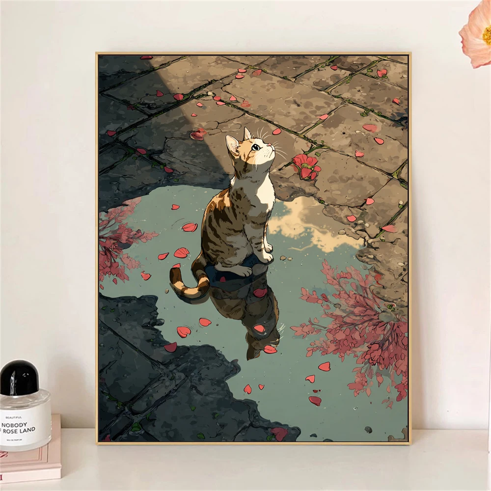 Paint by Numbers For Adult Kit The Reflection Of A Well-Behave DIY Dropshipping acrylic Oil Painting Canvas by Number Home Decor