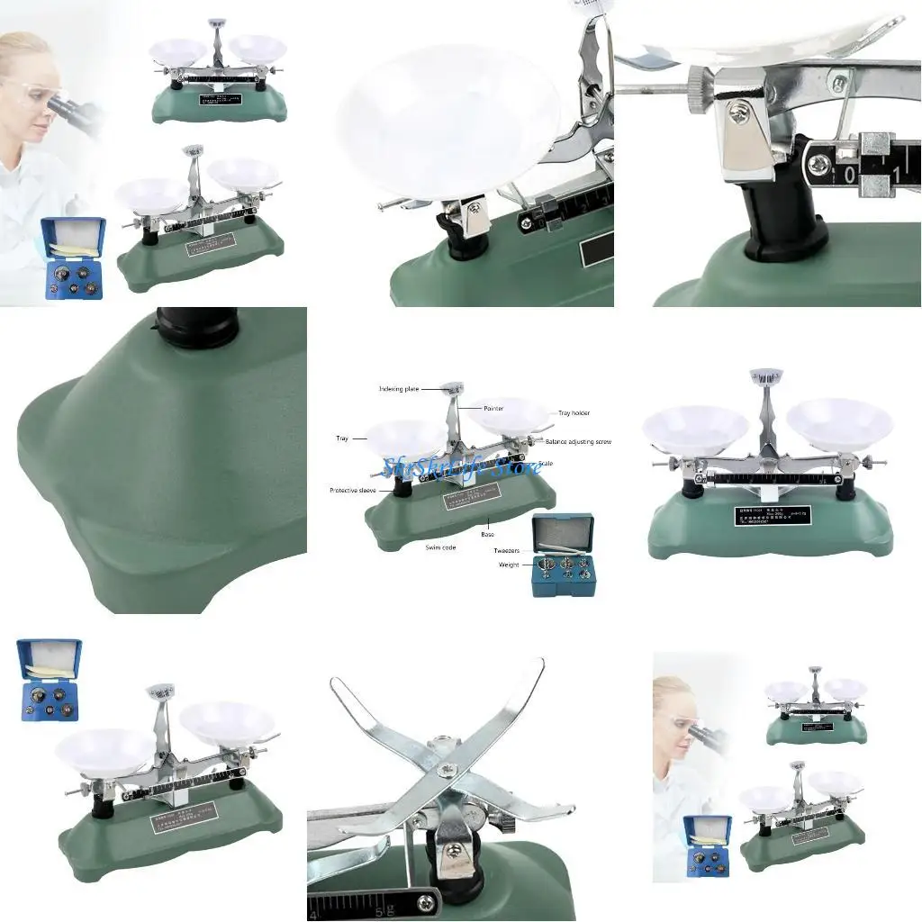 

E65E 100g Mechanical Tray Balance Scale with Weights and Tweezers Balance Scale Physics Laboratory Teaching Tool