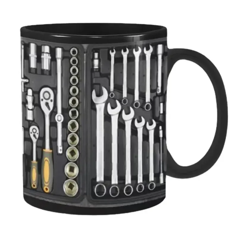 

Funny Coffee Mug Black Ceramic Coffee Cup For Mechanics Large Capacity Tea And Coffee Cup For Whiskey Beer Juice Soup Water