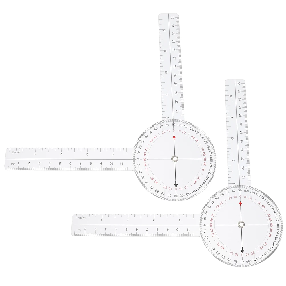 

2pcs Angle Ruler Goniometer Plastic Protractor Tool 8 Inch Foldable Measuring Drafting Engineering Painting Design
