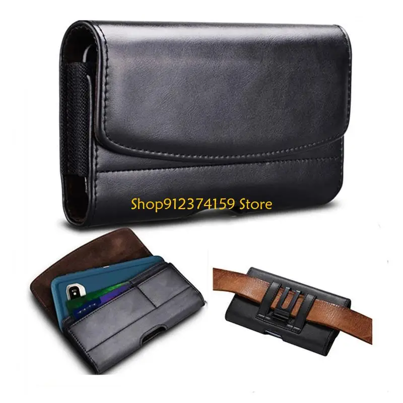 

G5AE Men Vintage PU Leather Waist Bag Phone Belt Hip Loop Holster Coin Purse