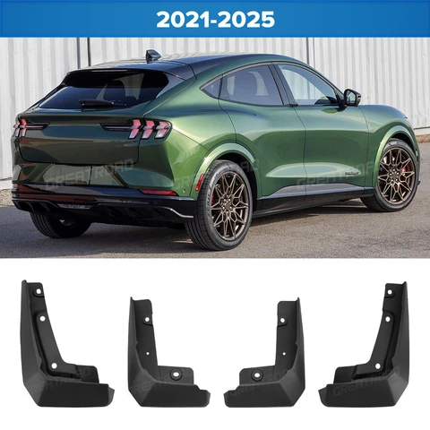 Индивидуальные брызговики (комплект из 4 шт.) для Ford Mustang Mach-E 2021-2025, без сверления, защита от брызг, аксессуары для автомобильных крыльев