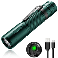 1000LM Super Bright Aluminum Alloy Flashlight With Pocket Clip 3 Lighting Modes Portable Rechargeable LED Waterproof Lamp