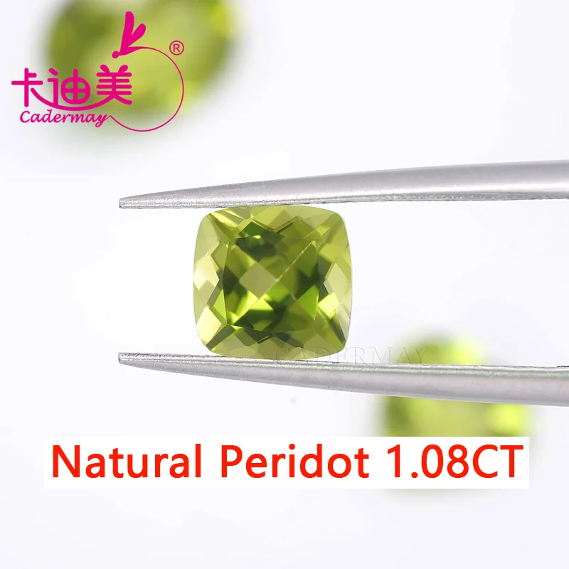 

Cushion Cut Natural Peridot Stone Loose Stone Gemstones With GRC Certificate For Wedding Fine Jewelry Making