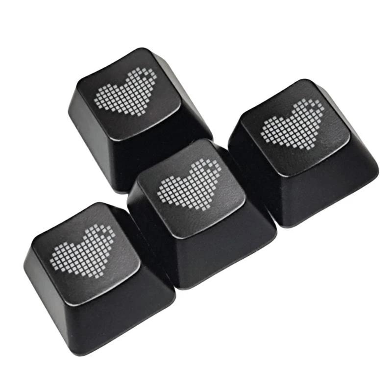G6DD OEM Transparent Heart Keycaps WASD Keycaps For Mechanical Keyboards Suitable For Computer Hobbyists 4PCS