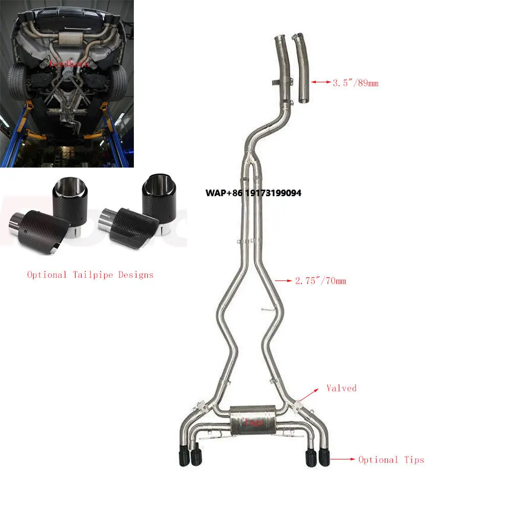 

Customized Materials Catback Exhaust Valve Muffler System for B-MW M340i G20 M440i G22 B58 3.0T Valvetronic Exhaust System