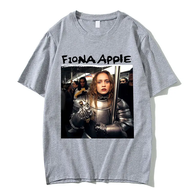 Fiona Apple in Armor Suit Rock Unisex T Shirts Men Women Fashion Oversized Streetwear Male Vintage Hip Hop Short Sleeve T-shirt