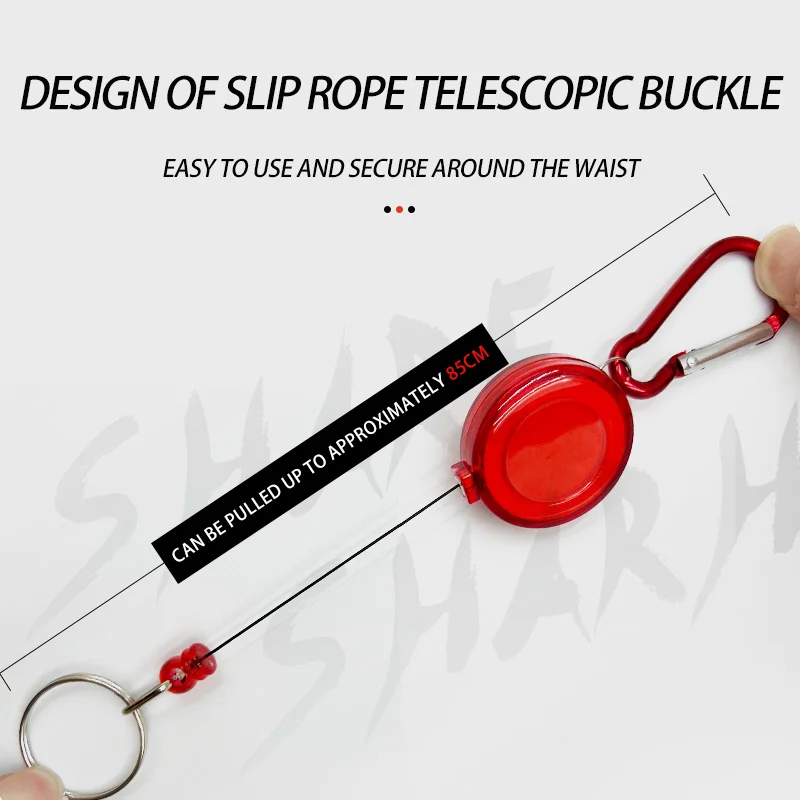 Two PCS Multitool Lanyard Retractable Reel Key Chain Heavy Duty Nylon Cord Ring Reel Badge Holder with Clip Carabiner Retractor