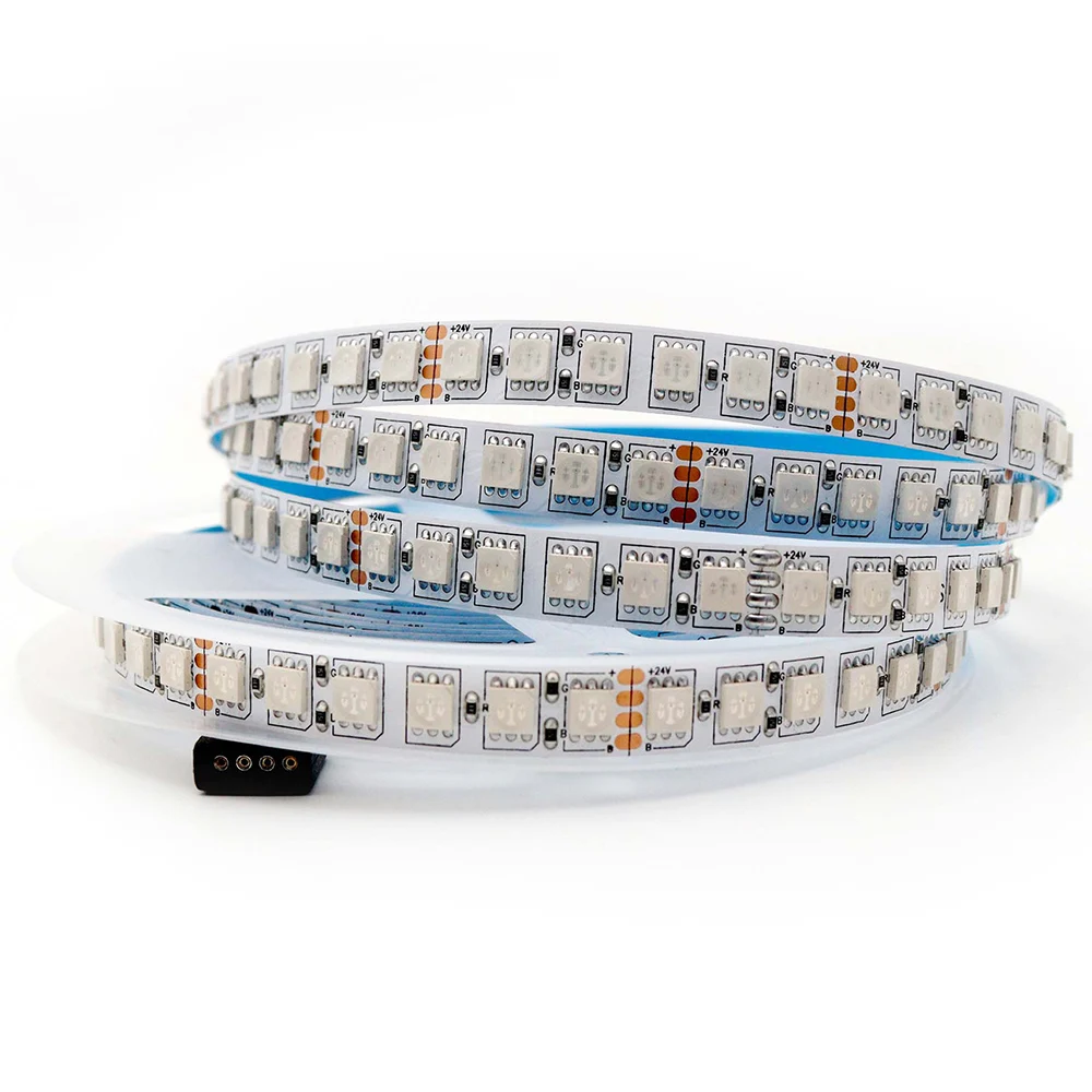 5m 5050 LED Strip 12V 24V RGB LED Tape Diode 120leds/m Warm White 3000K 6000K Red Green Blue IP20 IP65 Waterproof