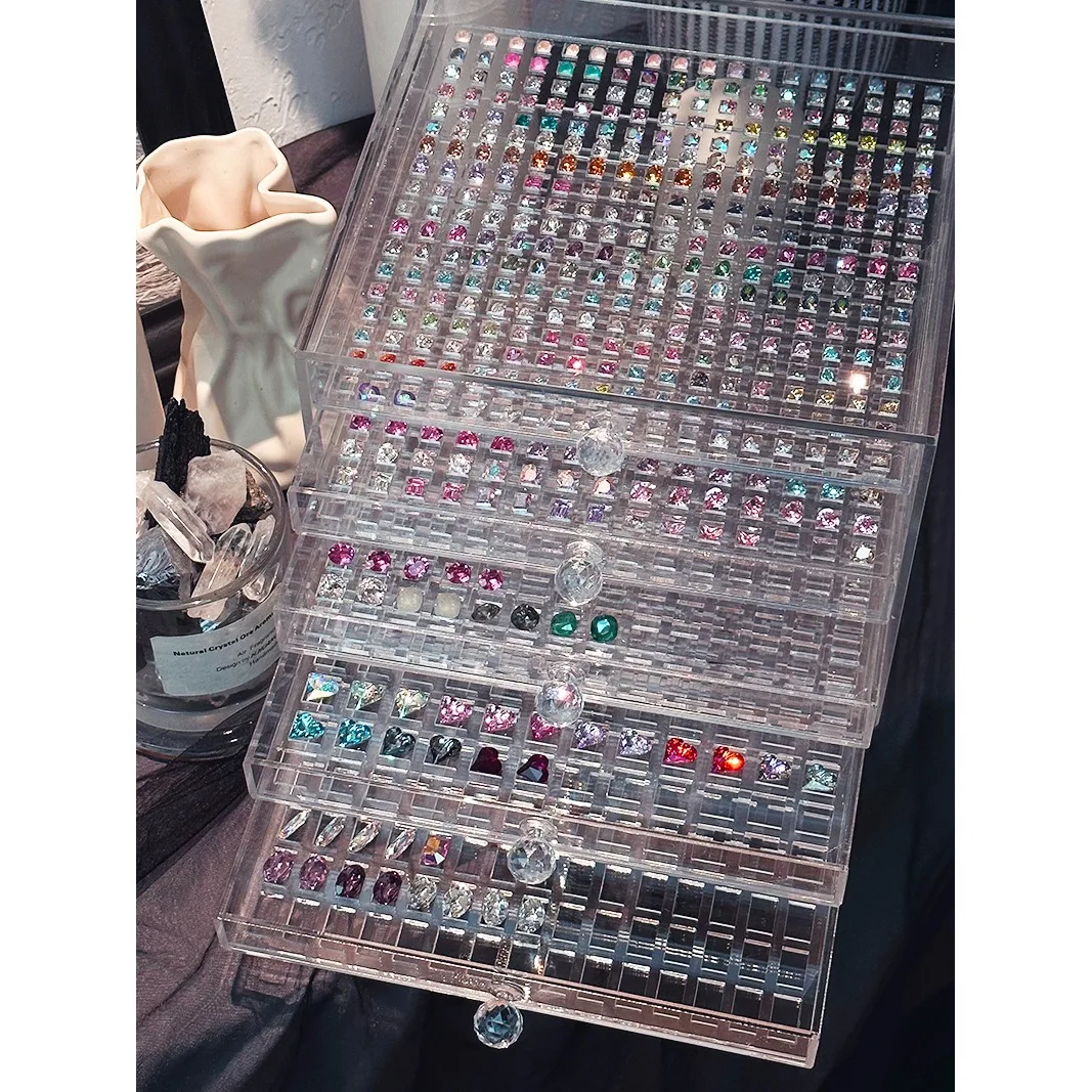huazi-villa-new-acrylic-nail-art-drill-small-jewelry-drawer-organizer-storage-box-for-dormitory-female-students-plastic-pvc