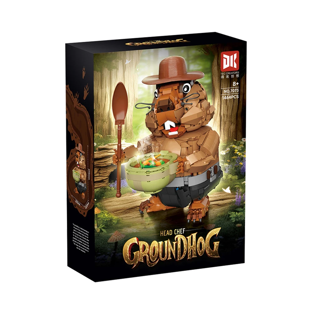 

В НАЛИЧИИ DK7073 MOC, креативные строительные блоки с животными, сборка кубиков, модель игрушек «сделай сам» для мальчиков, рождественские подарочные наборы