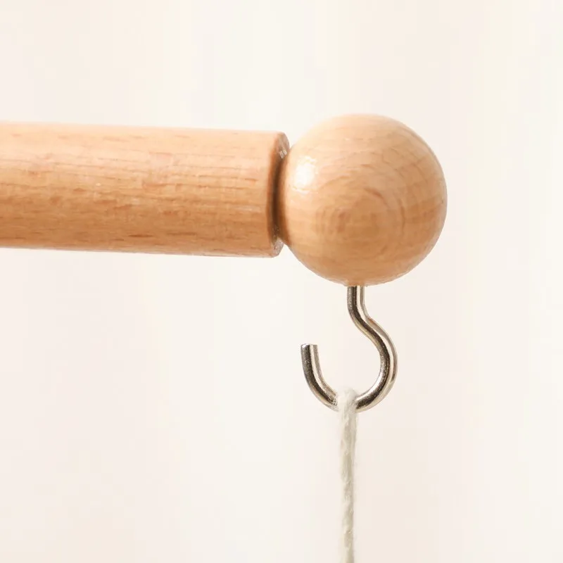 Giocattolo a sonaglio per bambini 0-12 mesi Staffa per campana da letto Mobile in legno Neonato all'uncinetto Campana per letto Appesa Staffa per supporto per giocattoli Giocattolo per culla infantile