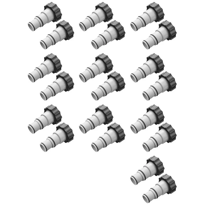 A89E-20PCS Replacement Hose Adapter For Intex Above Ground Swimming Pool, 1.5 To 1.25 Inch Hose Adapter For Threaded Pumps