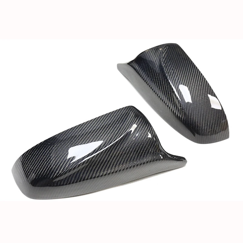 Carbon Fiber Fibre Side Mirror Cover Caps For X5 X6 E70 E71