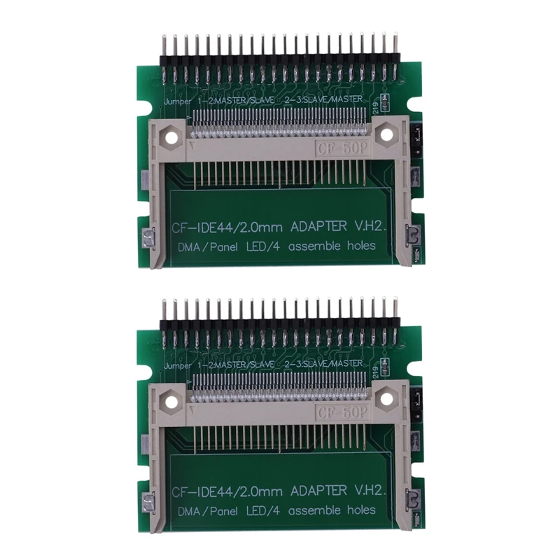 2X IDE 44 Pin Male To CF Compact Flash Male Adapter Connector