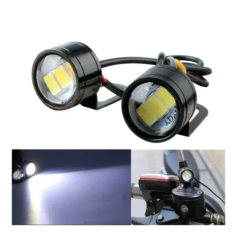 2 قطعة 12 فولت موتو اكسسوارات جديد LED بقعة ضوء لأضواء الضباب مع نوع عين النسر السوبر مشرق وأضواء القيادة النهارية #2