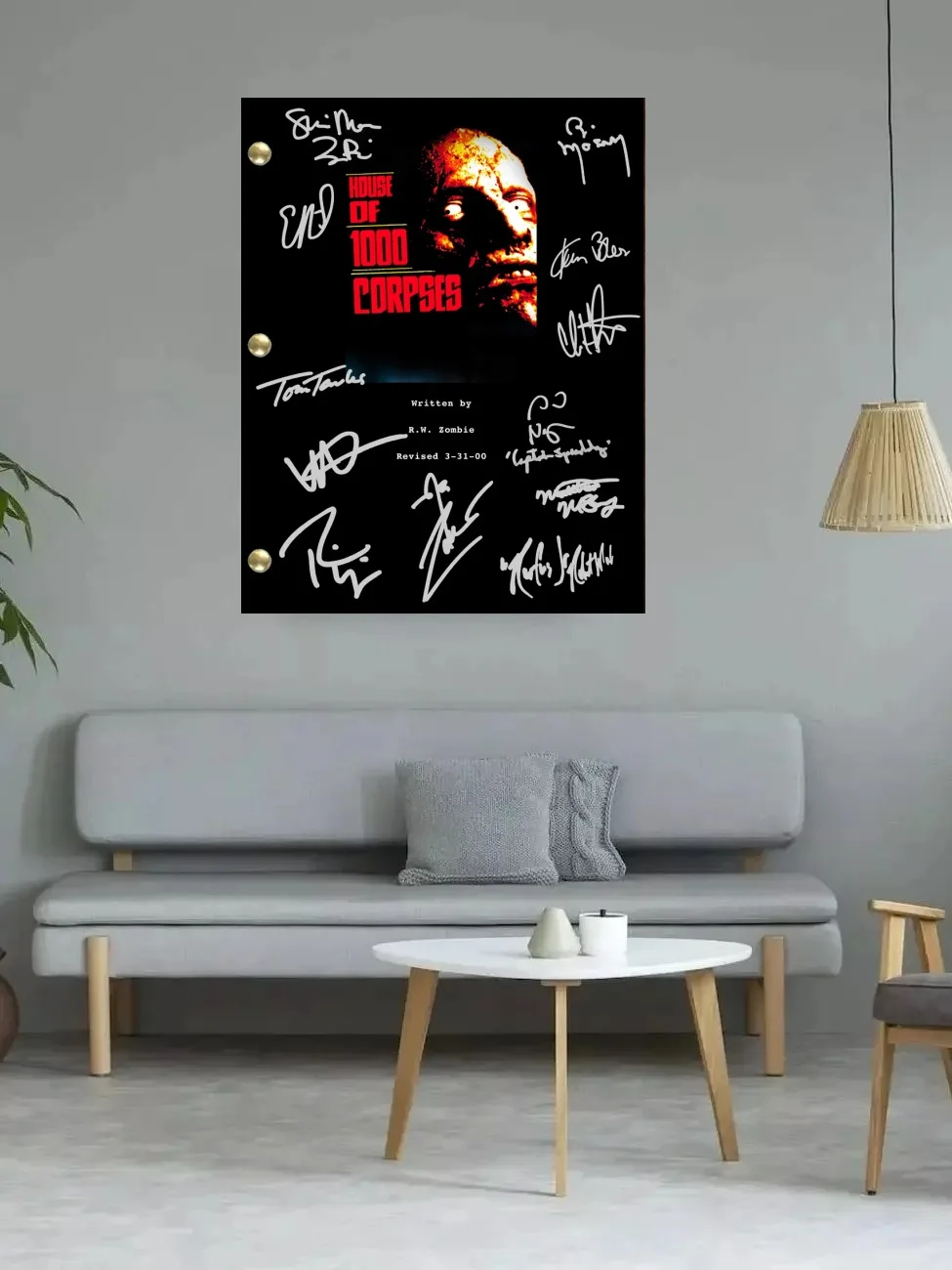 House of 1000 Corpses Movie Autographed Signed, Print Art Canvas Poster, For Living Room Decoration, Home Wall Decor Picture