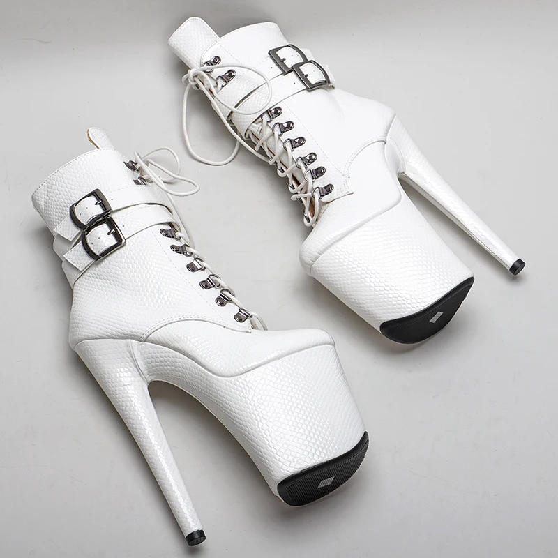 Leecabe 20CM/8inches High Heel platform Pole Dance boot fastion shoes