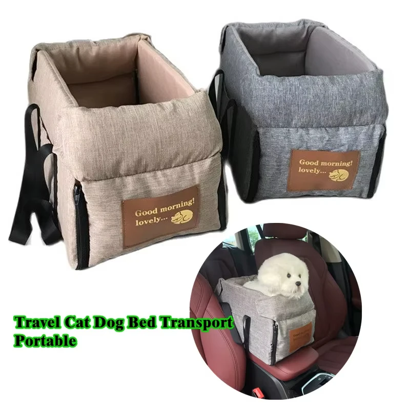 Pet Dog Car  Bed Car Central  Cat Dog Travel Portable Carrier  Safety  Dog Pet Accessories 펫 여행 고양이 개 좌석 침