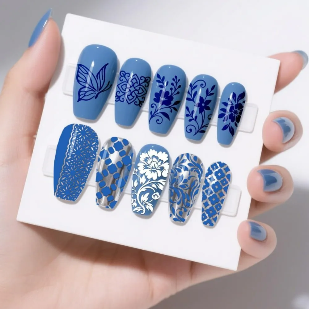 4pcs Flower Nail Stamping Plates Set