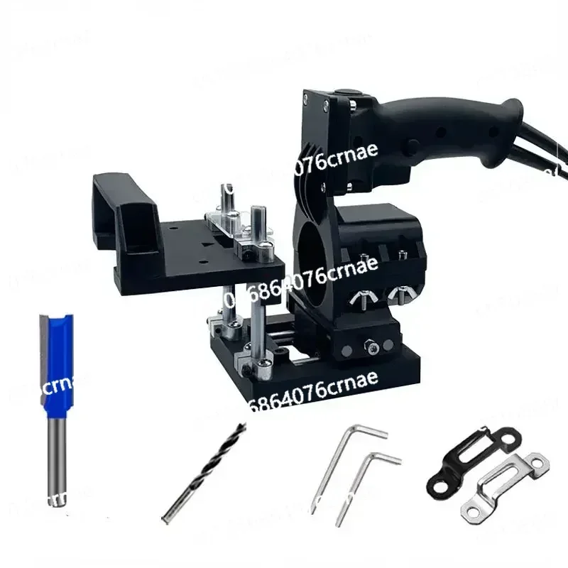 

2 in 1 Invisible Fastener Opening Punching Locator for 65mm Woodworking Trimming Slotting Bracket Cabinet Hole Fixing Fixture