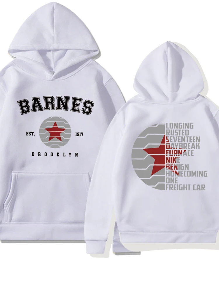 Bluza z kapturem Vintage Bucky Barnes 1917 Winter Soldier Dwustronna Męska Damska Casualowa Bluza z Długim Rękawem Pulower Casualowe Bluzy z Kapturem — 2