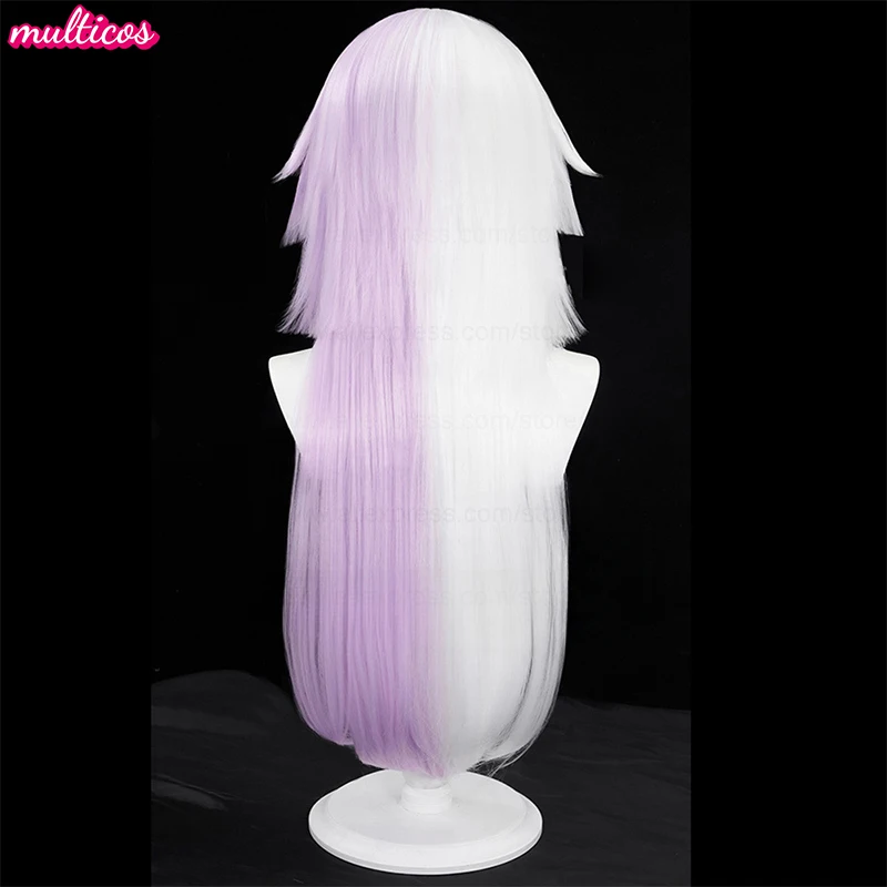 عالية الجودة سيجما شعر مستعار تأثيري بونغو الضالة الكلاب تأثيري 100 سنتيمتر طويل الأرجواني الأبيض مقاومة للحرارة الاصطناعية الشعر أنيمي سيجما الباروكات #4