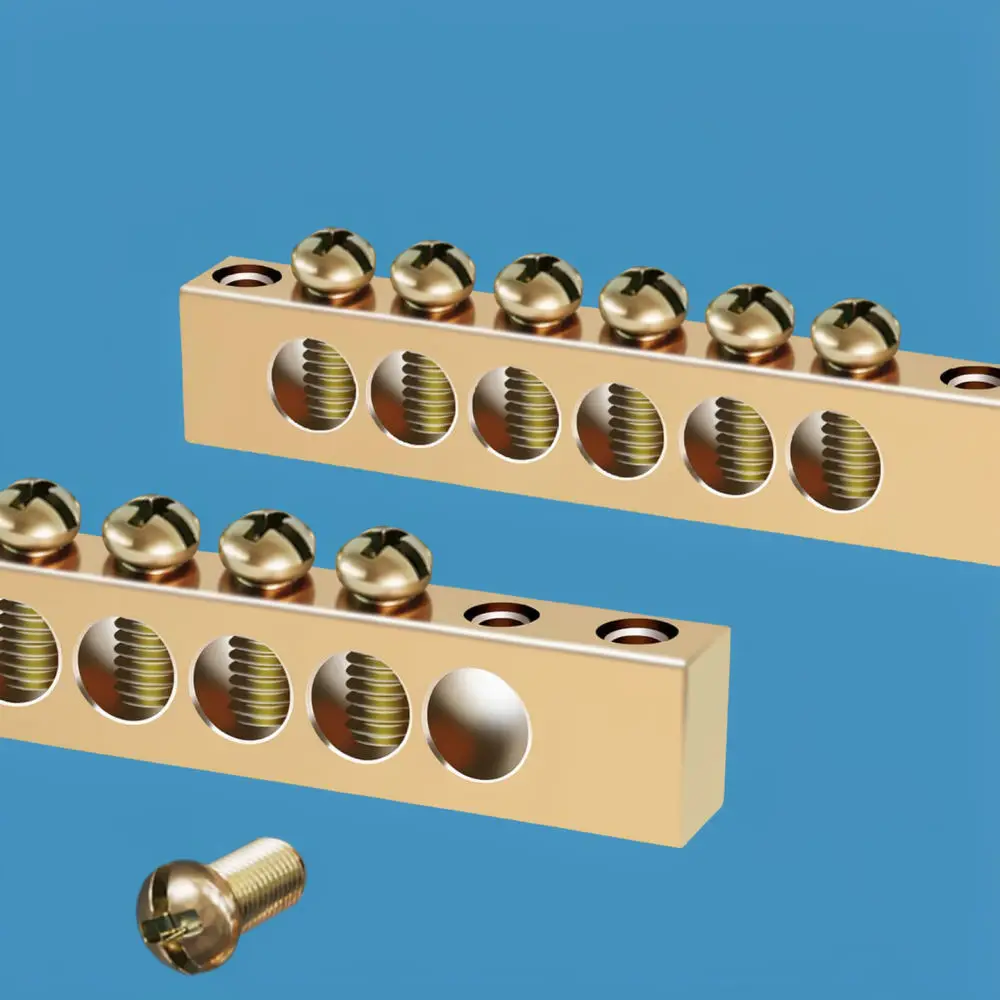 For For Kaite Industrial Terminal Block Electric Connector Copper Grounding Bus Bar Bridge Style Distribution Cabinet Kit