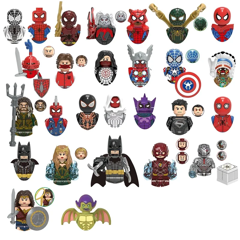 

Hot sale great many types Building Blocks Hero Anime Bricks Dolls Mini Action Toy Figures Assemble Blocks Children Gifts toys