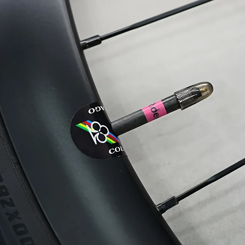 

2PCS/SET Bike Wheel Sticker - Colorful Logo Decal for Cycling Enthusiasts - Durable Waterproof Adhesive