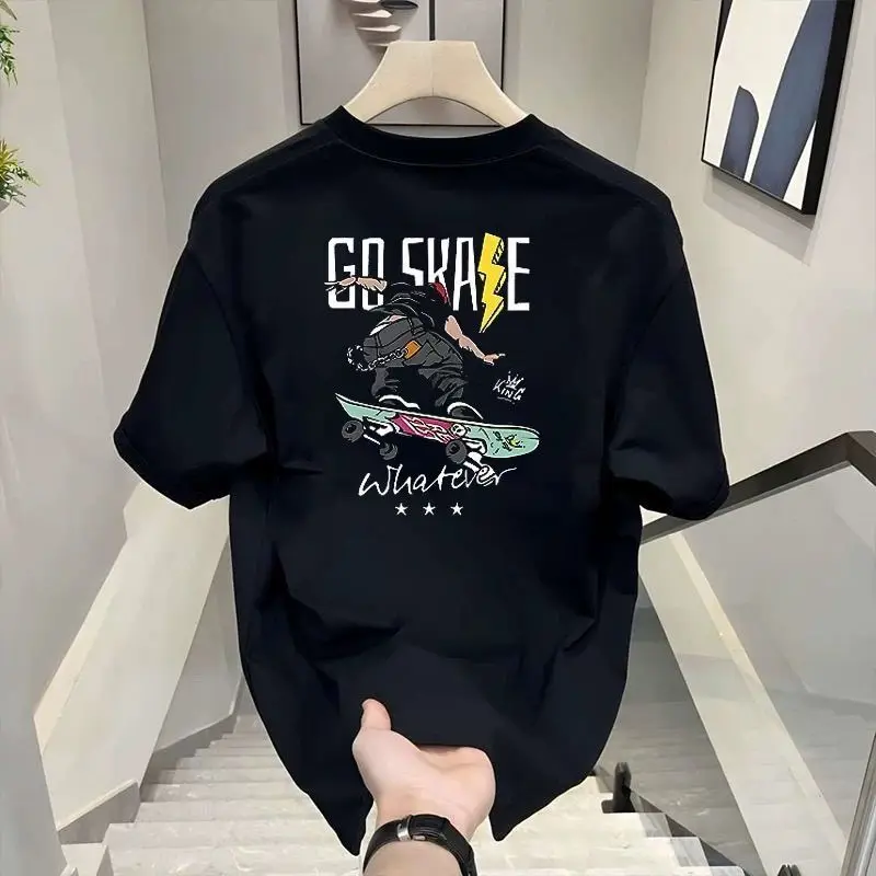 

Versatile Round-neck Printed Trendy Brand Summer T-shirts, Men's and Women's Tops, Short-sleeved T-shirts for Casual Wear