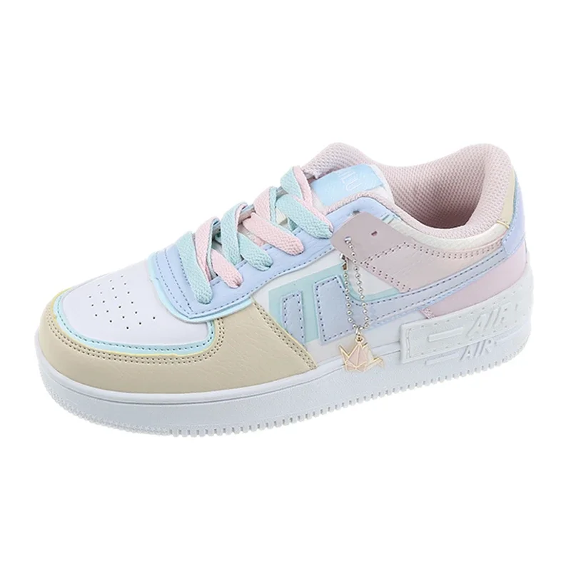 2024 Spring/Summer/Autumn Korean Edition Cute Girl Heart Sports Shoes Embroidered Sticker Harajuku Trendy Shoes for Women