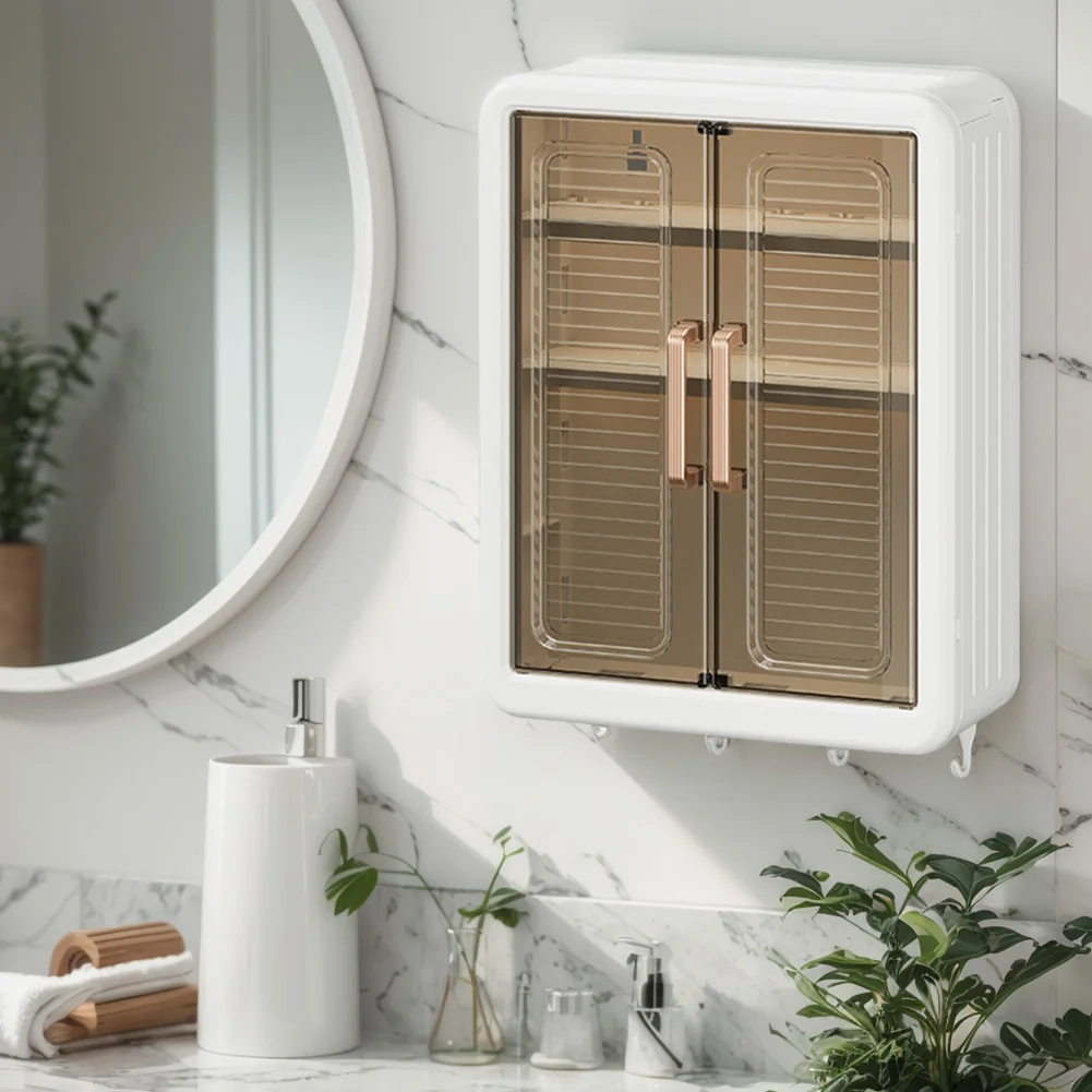 رف تنظيم التوابل، خزانة تخزين البهارات متعددة الوظائف، منظم حمام متعدد الطبقات مع خطافات، ملحقات المطبخ #4