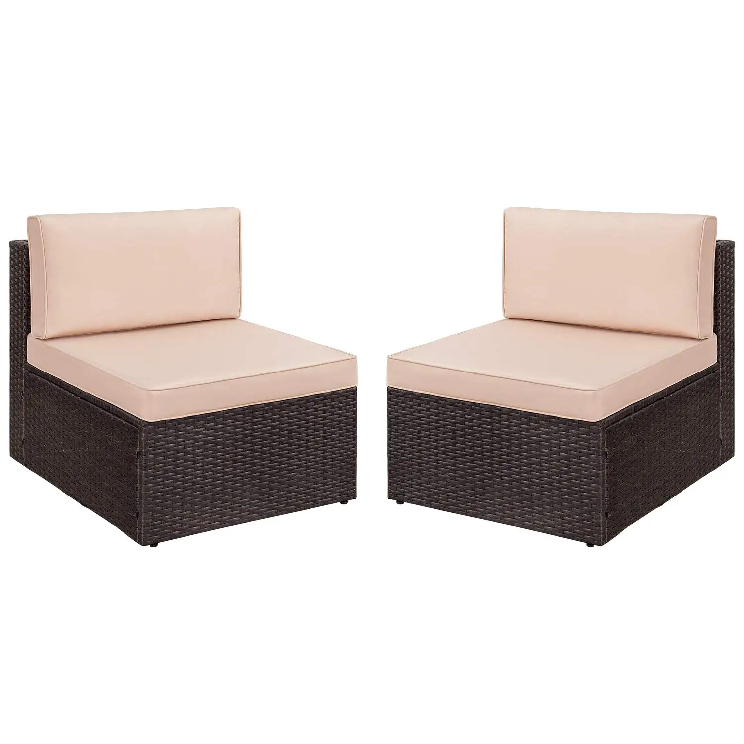 2-Piece Patio Furniture Outdoor Sofa Sectional Set, Customized