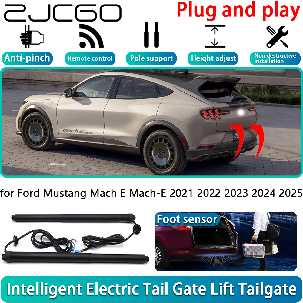 

ZJCGO for Ford Mustang Mach E Mach-E 2021 2022 2023 2024 2025 Electric Powered Tailgate Power Liftgate Automatic Tailgate System