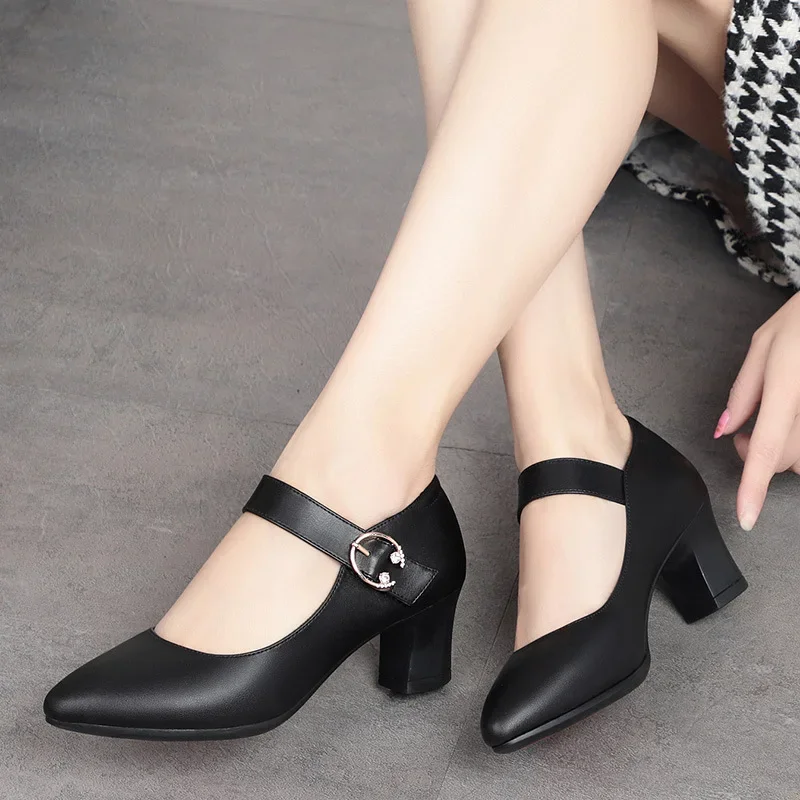 

Office Lady Women Heels Shoes Woman Dress Shoe Women's Loafers Mary Jane Ladies Shoes Platform Heels Luxury Pumps Designer 35-42
