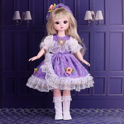 1/6 30CM BJD Doll Girl DIY Dress Up Princess Toy 3D Simulation Eyes Makeup 21 Movable Joints Doll's and Clothes Set