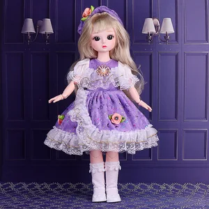 1/6 30CM BJD Boneka Gadis DIY Berdandan Mainan Putri Riasan Mata Simulasi 3D 21 Sendi Bergerak Boneka dan Set Pakaian 10 boneka kolektor barbie penjualan terbaik - №