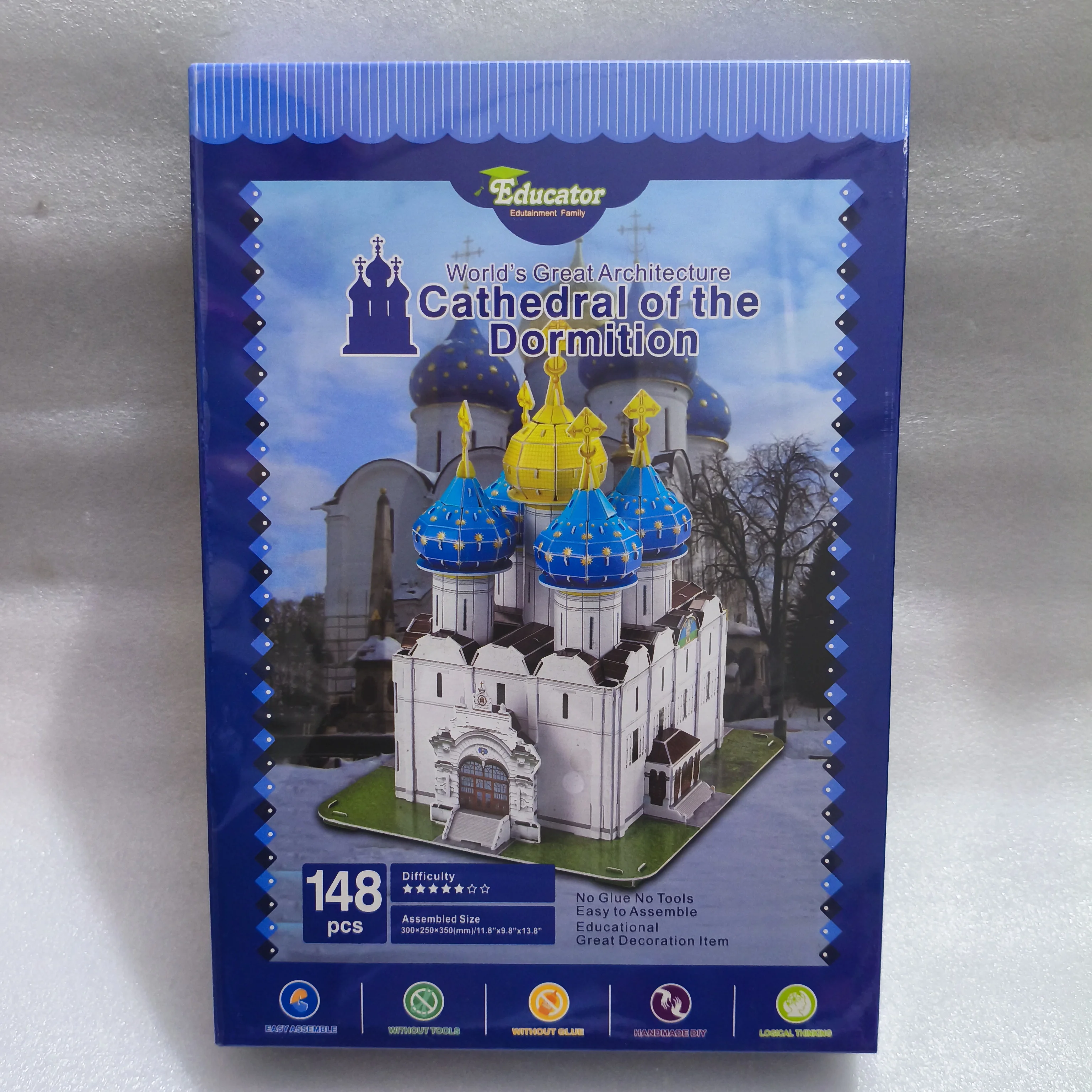 cathedral-of-the-dormition-uspensky-sobor-russia-orthodox-church-3d-paper-puzzle-building-model-toy-friend-moscow-travel-gift