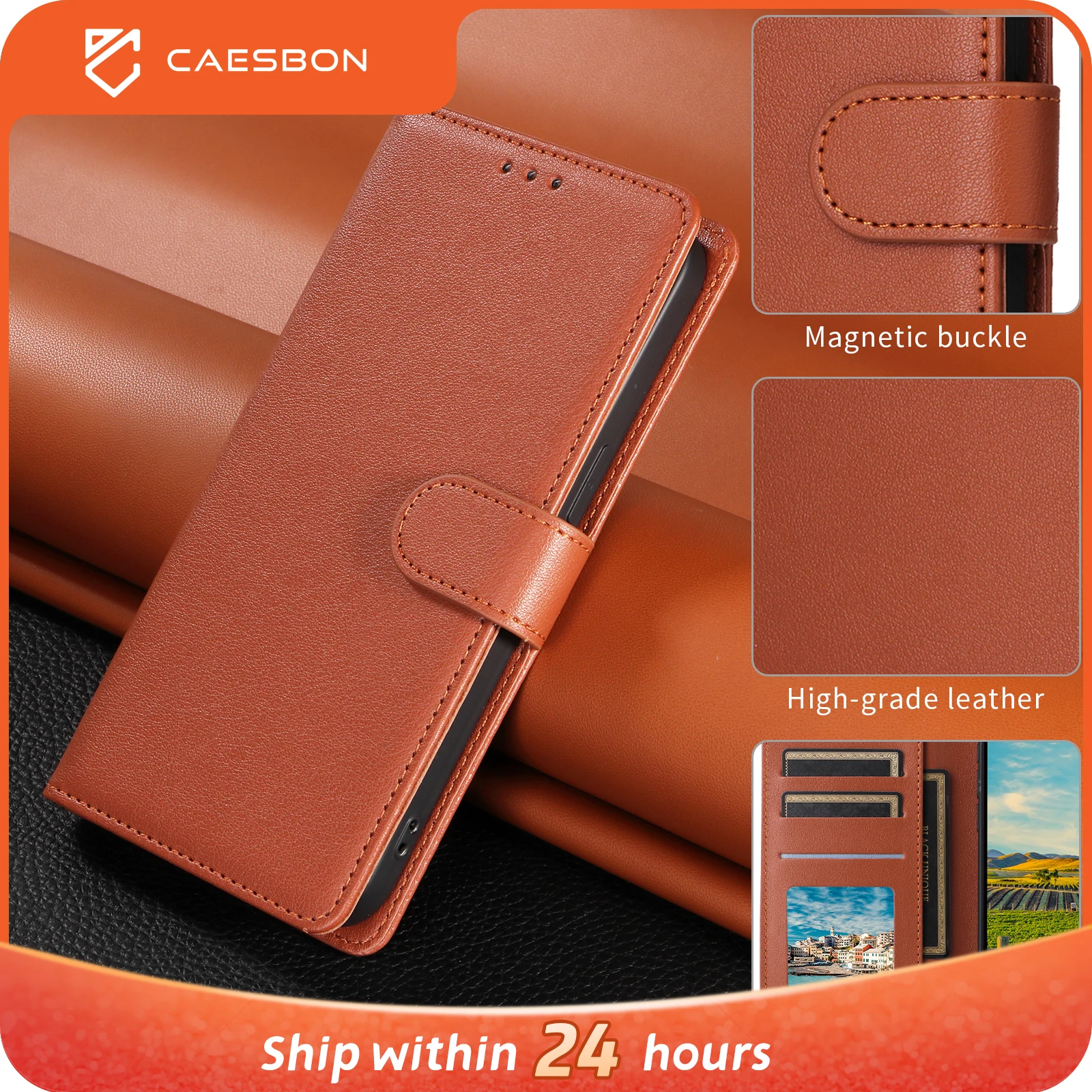 CAESBON Wallet Flip Leather Case For Huawei P40 P30 P20 Lite P40 P30 P20 Pro P Smart 2020 Mate 30 20 Lite Honor 10i  20 Lite 20S