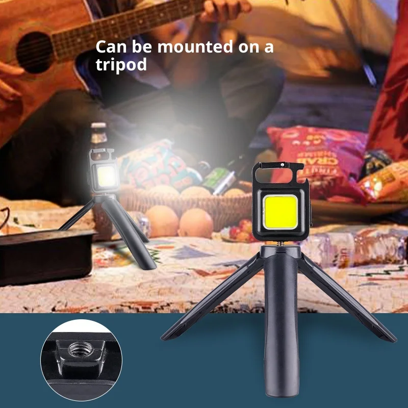 FUNAYA Wielofunkcyjna latarka brelokowa dalekiego zasięgu ładowalna mała przenośna mini latarka do naprawy samochodów 40g magnetyczna 4 tryby