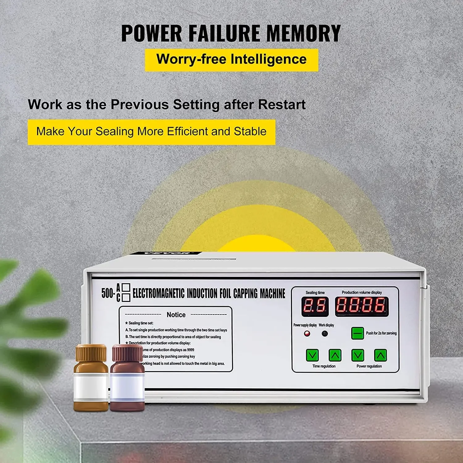 Induction Sealer, 20mm-100mm 110V Induction Bottle Sealing Machine, Induction Sealing Machine