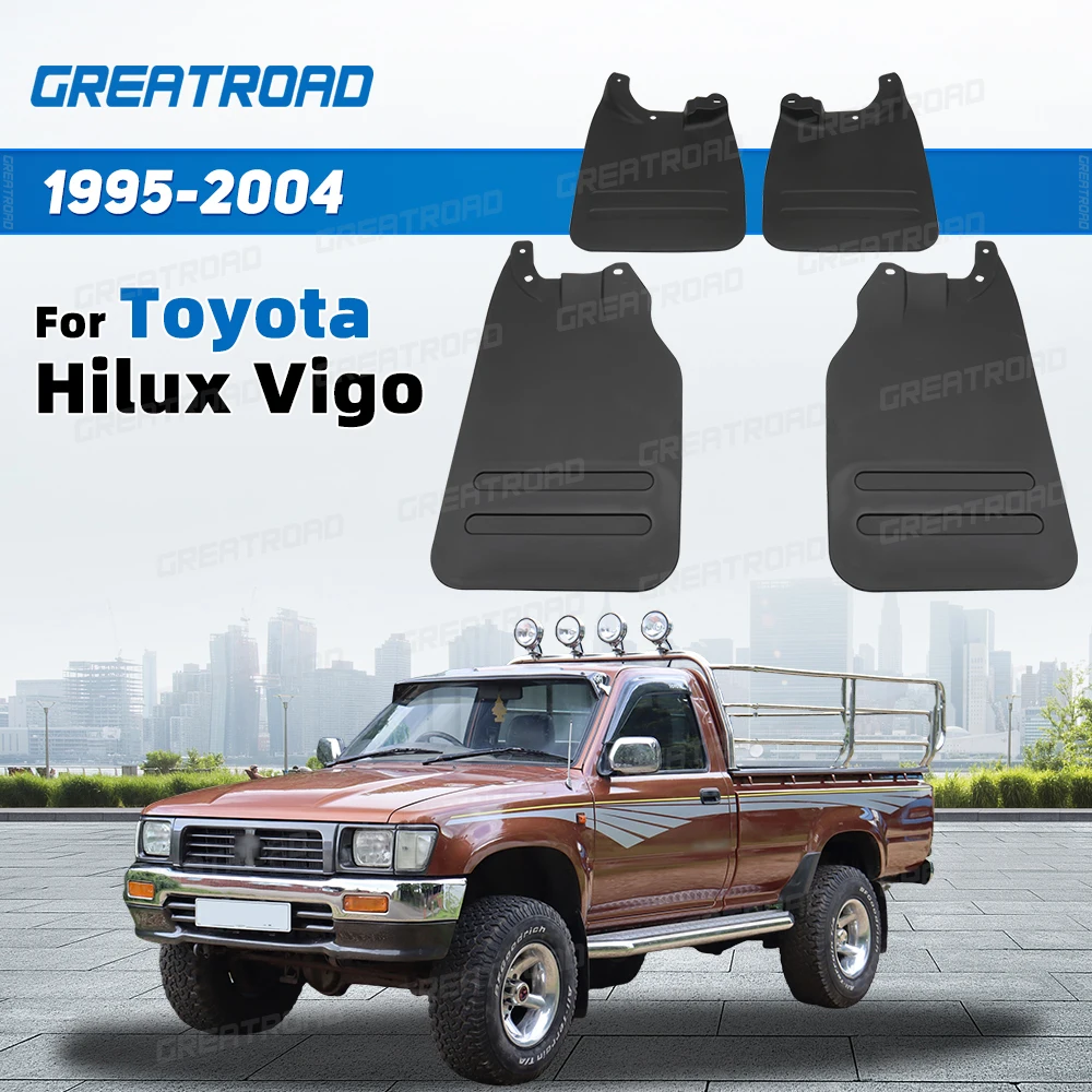 4 قطعة مجموعة الحرس سبلاش لتويوتا هايلكس فيجو 4WD 1995-2004 1999 2000 2001 2002 2003 سيارة الطين اللوحات الحاجز الحرس اكسسوارات السيارات