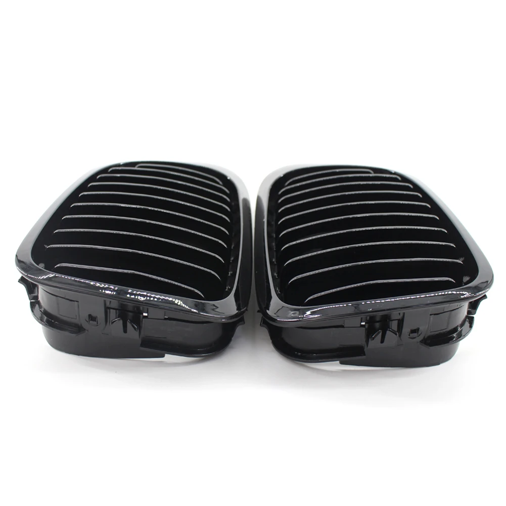 2Pcs Grille Depan Mobil Model Kidney Hitam Matte Glossy untuk BMW E46 Pre-Facelift 2 Pintu Cabriolet