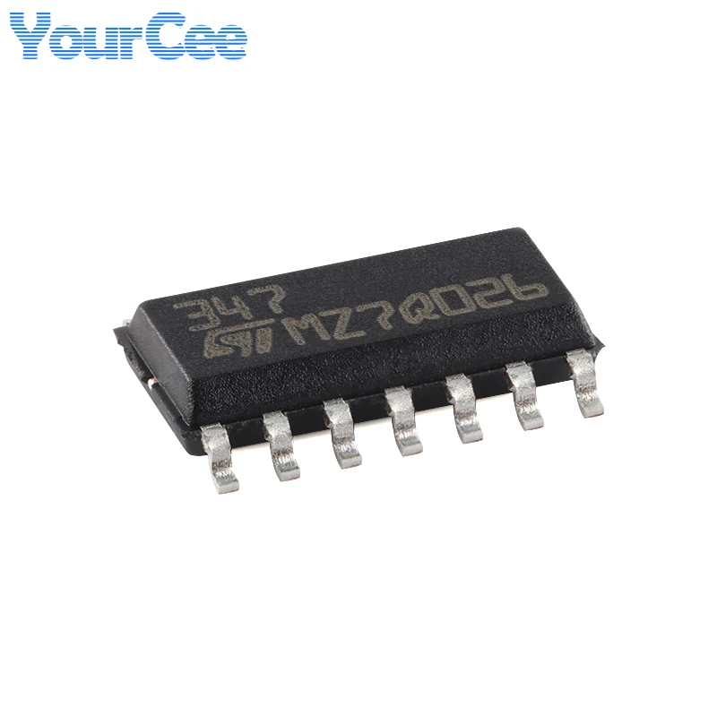 5Pcs LF347DT SOP-14 Low Input Current 200pA High Swing Rate 16V/us 36V JFET Quad Operational Amplifier Chip