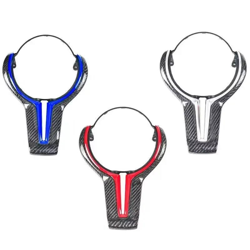 

M power Steering Wheel Covers Car Carbon Fiber M sport Steering Wheel Trim for BMW M2 F87 M3 F80 M4 F82 M5 F10 M6 F06