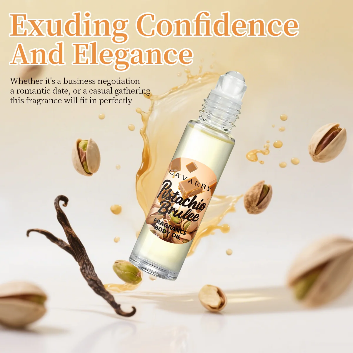 Profumo da donna al caramello e al pistacchio, duraturo e fresco, con affascinante profumo floreale e fruttato di feromoni femminili, alcol