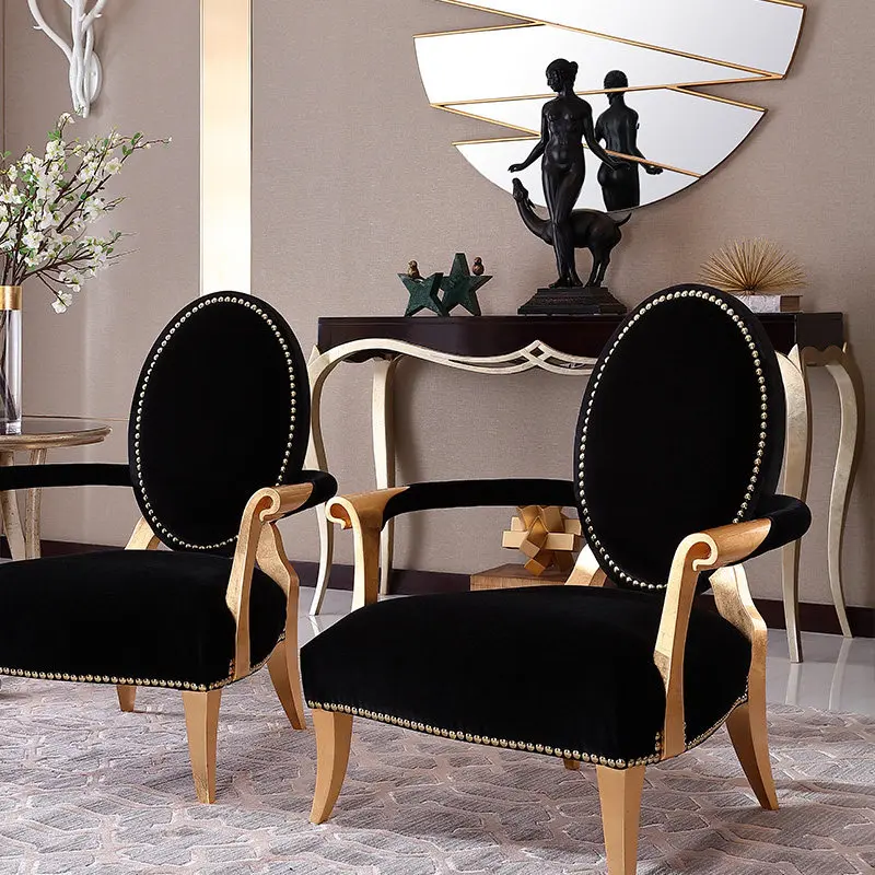 Retro entrance cabinet Modern simple neoclassical entrance hall decoration table American light luxury solid wood entrance table