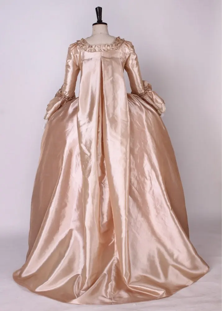 Robe a La Francaise 18th Century Costume Reenactment Marie Antoinette Style Pink Dress Rococo Noble French Court Ball Gown