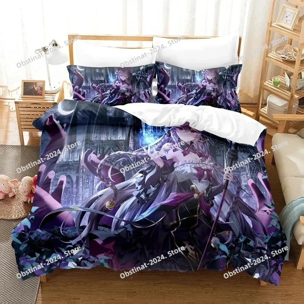 패션 3D 애니메이션 아오투 월드 침구 세트 프린트 베드 세트 베개 커버 포함 부드러운 싱글 더블 퀸 슈퍼 킹 사이즈